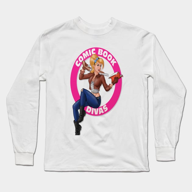 COMIC BOOK DIVAS LOGO SHIRT Long Sleeve T-Shirt by ComicBookDivas